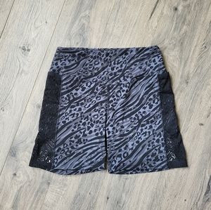 PINK Sport Shorts Black & Gray {Large}